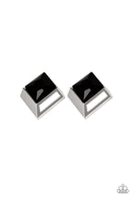 Load image into Gallery viewer, Earrings Stellar Square - Black POST E2069
