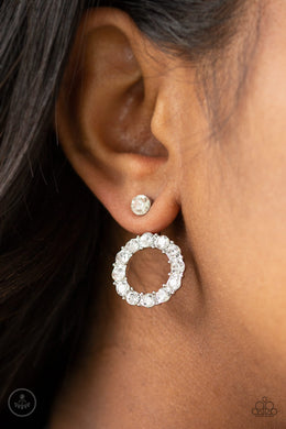 Earrings Diamond Halo - White E2158