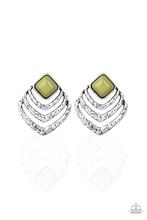 Load image into Gallery viewer, Earrings Rebel Ripple - Green E341