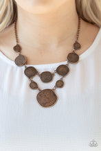 Necklace Metallic Patchwork - Copper N186