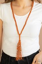 Necklace Hand-Knotted Knockout - Orange N2046