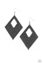 Load image into Gallery viewer, Earrings Woven Wanderer - Black E2107