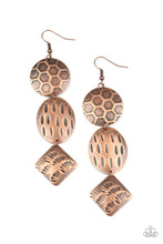 Load image into Gallery viewer, Earrings MIXED MOVEMENT - COPPER