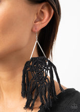 Earrings Modern Day Macrame - Black E2091