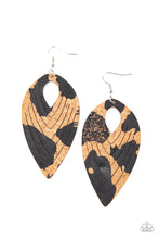 Load image into Gallery viewer, Earrings Cork Cabana Black E2079