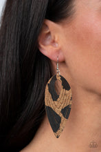 Earrings Cork Cabana Black E2079