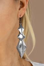 Load image into Gallery viewer, Earrings Danger Ahead Black Gunmetal E2026