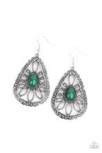 Load image into Gallery viewer, Earrings Floral Frill - Green E368