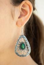 Earrings Floral Frill - Green E368