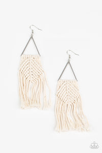 Earrings Macrame Jungle - White FINAL