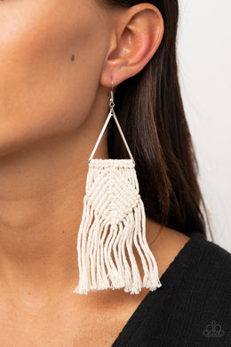 Earrings Macrame Jungle - White FINAL