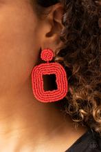 Load image into Gallery viewer, Earrings Beaded Bella - Red E235