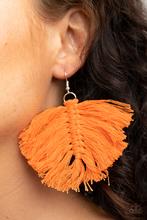 Load image into Gallery viewer, Earrings Macrame Mamba - Orange E114