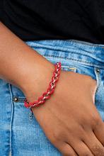 Load image into Gallery viewer, Bracelets SUEDE Side to Side - Red B63
