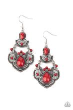 Load image into Gallery viewer, Earrings Palm Tree Tiaras - Red E229