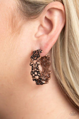 Earrings LAUREL WREATHS - COPPER E246