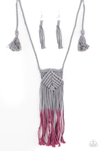 Load image into Gallery viewer, Necklace Look At MACRAME Now - Purple N2047