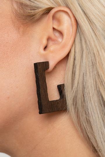 Earrings THE GIRL NEXT OUTDOOR - BROWN E50