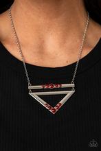 Necklace ~ Triangulated Twinkle - Red