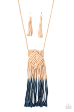 Load image into Gallery viewer, Necklace Look At MACRAME Now - Blue N2043