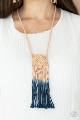 Necklace Look At MACRAME Now - Blue N2043