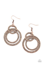 Load image into Gallery viewer, Earrings Distractingly Dizzy - Copper E256