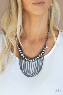 Necklace Flaunt Your Fringe - Black N362
