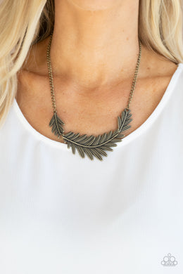 Necklace Queen of the QUILL - Brass N299
