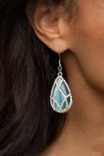 Load image into Gallery viewer, Earrings Crawling With Couture - Blue E319