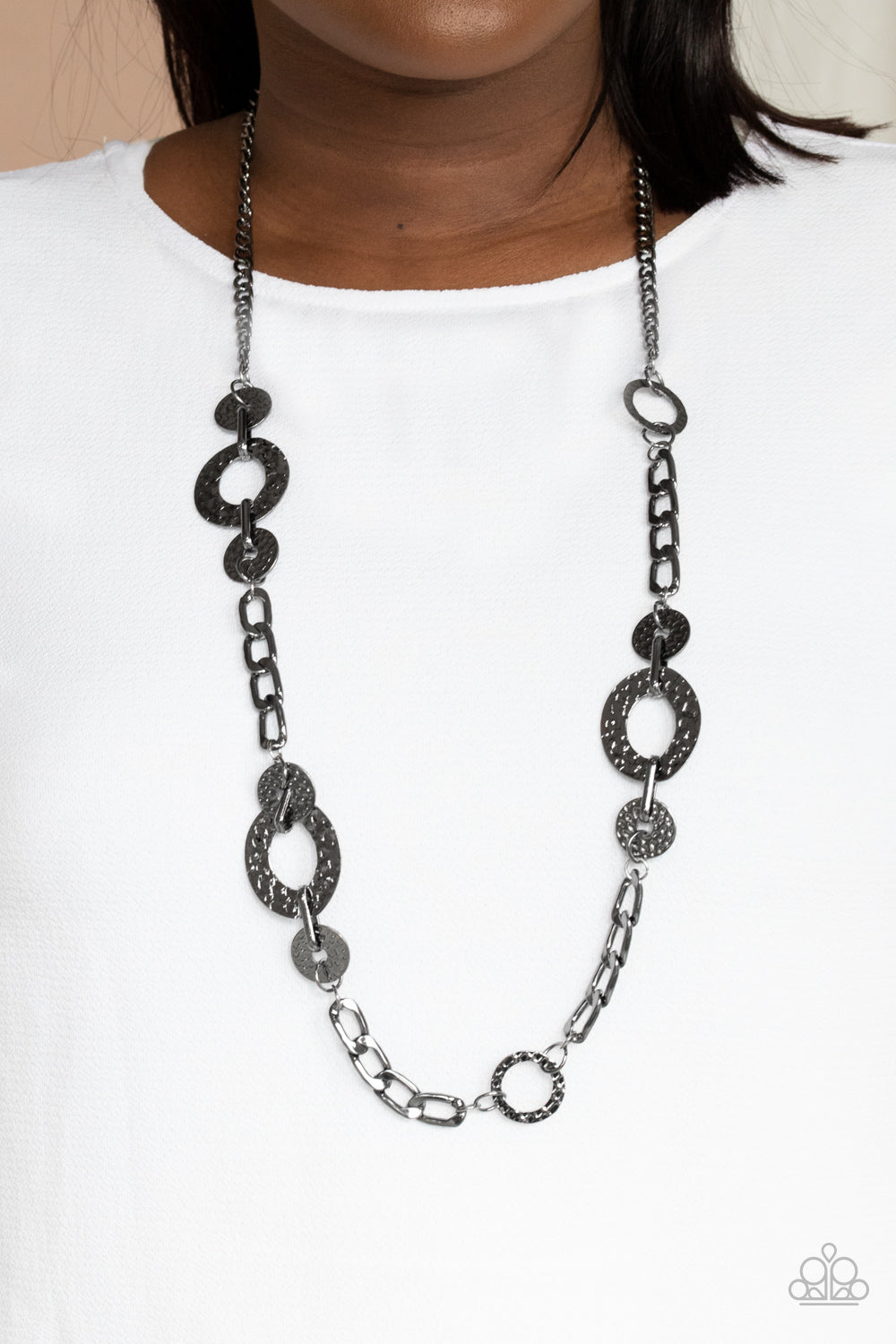Necklaces Mechanically Metro - Black N2006
