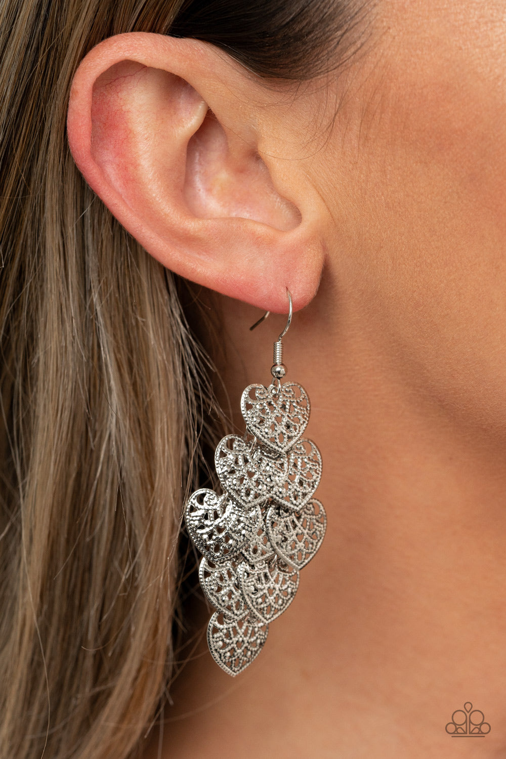 Earrings Shimmery Soulmates - Silver E472