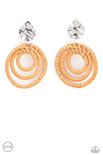 Load image into Gallery viewer, Earrings Whimsically Wicker - Brown Clip-ons E31