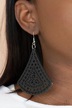 Load image into Gallery viewer, Earrings FAN to FAN - Black E2113