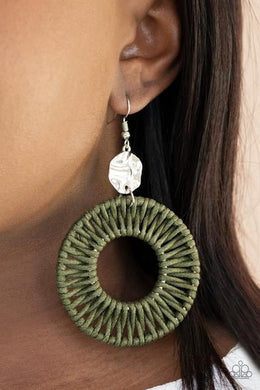 Earrings Total Basket Case - Green E372