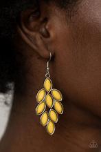 Earrings Flamboyant Foliage - Yellow E007