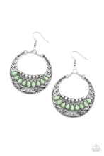 Load image into Gallery viewer, Earrings Crescent Couture - Green E363