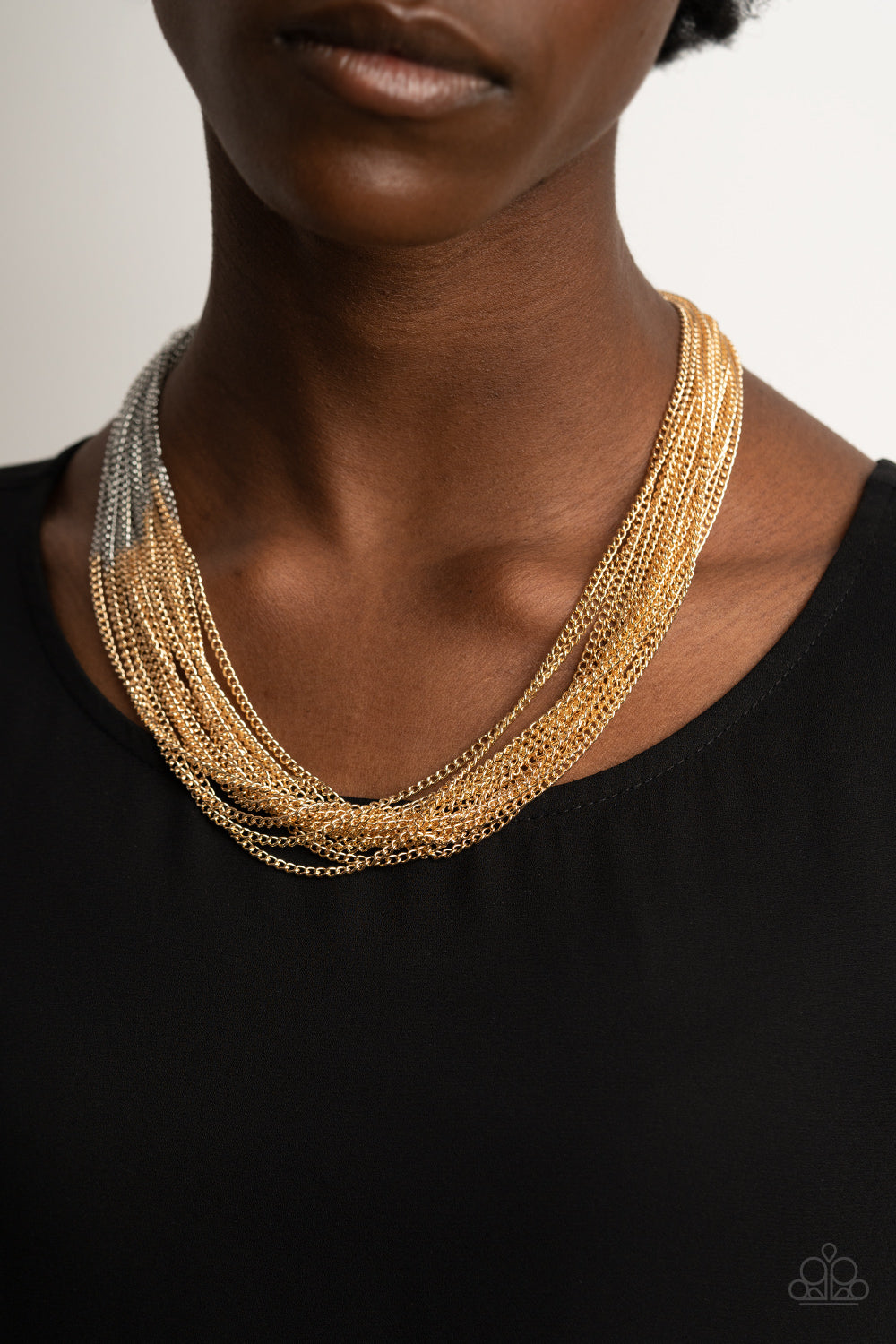 Necklace Metallic Merger - Gold N208