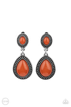 Load image into Gallery viewer, Earrings Carefree Clairvoyance - Orange Clip Ons