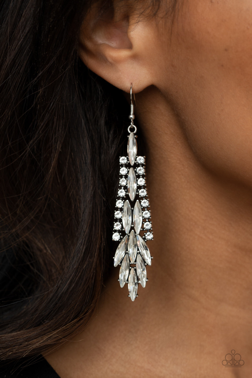 Earrings Crown Heiress - White E2134
