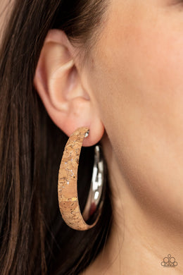 Earrings A CORK In The Road - Silver E546