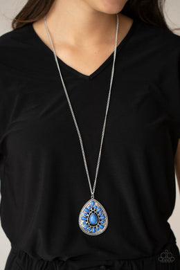 Necklace Retro Prairies - Blue
