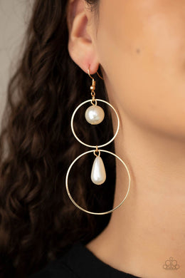 Earrings Cultured in Couture - Gold E426 PEARL
