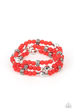 Load image into Gallery viewer, Bracelets Here to STAYCATION - Red B2097