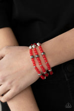 Load image into Gallery viewer, Bracelets Here to STAYCATION - Red B2097