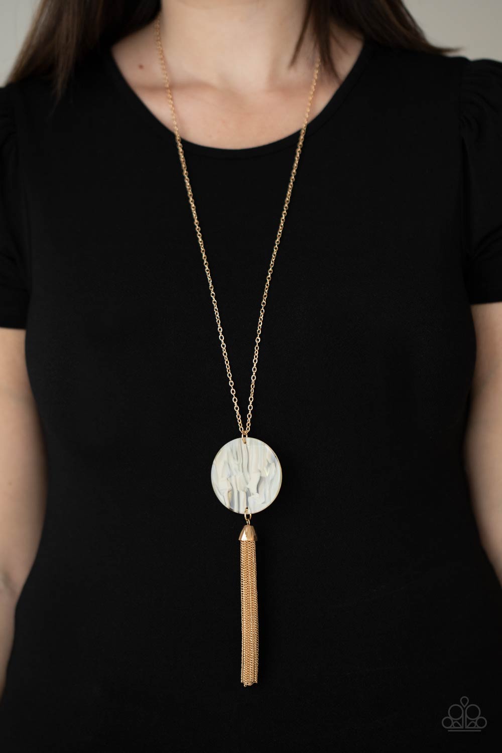 Necklace Up FAUX Grabs - White N216