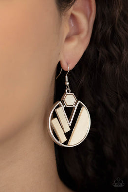 Earrings Petrified Posh - White E203