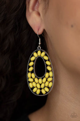 Earrings Beaded Shores - Yellow E005