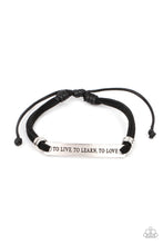 Load image into Gallery viewer, Bracelets To Live, To Learn, To Love - Black B187 Inspirational