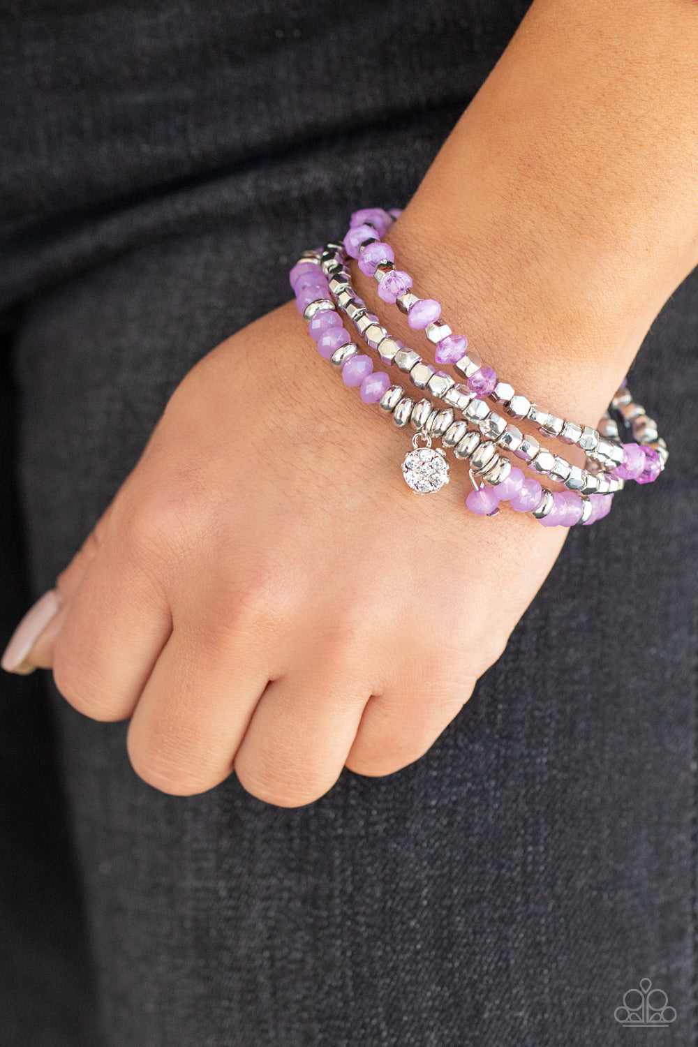 Bracelets Glacial Glimmer - Purple B2085