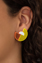 Load image into Gallery viewer, Earrings It’s Just an Expression - Yellow &amp; Orange E2224